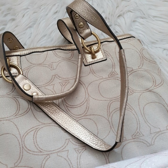 Coach Penelope Linen/Leather Handbag - Picture 6 of 13